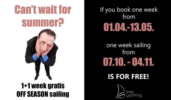 1+1 gratis promo from Intar-Yachting